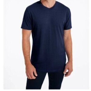 NWT Swet Tailor Men's Blue Softest Supima Blend V-Neck Tee Shirt Size XL